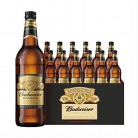 Budweiser 百威 啤酒黑金600ml*12瓶装美式拉格包邮整箱官方旗舰店正品