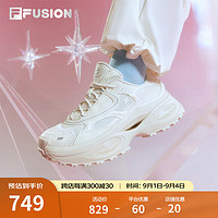 FILA FUSION 欧阳娜娜同款斐乐潮牌BIANCO厚底女鞋2024硬糖鞋三代 初雪白-PT 36.5