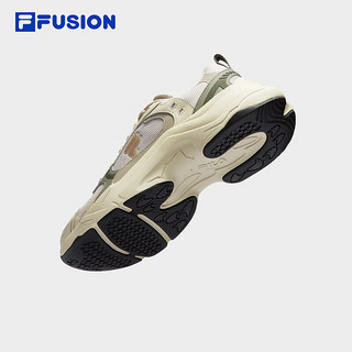 FILA FUSION斐乐潮牌男鞋UNIQUE机能潮鞋2024秋奇点鞋跑步鞋 朴灰色/城堡墙棕-MA 40