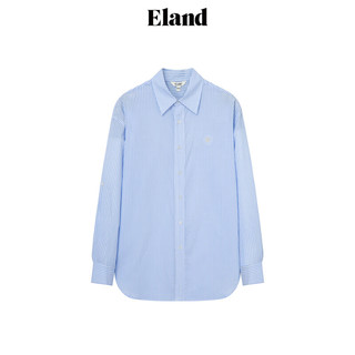 ELAND衣恋衬衫女落肩宽松阔版格雷系摩登时尚衬衣2024夏季新款