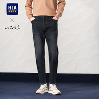 HLA海澜之家牛仔裤男24新山不在高系列加厚裤子男冬HKNAW4W143A 牛仔蓝过渡色(深)4E 175/84A L135~148斤