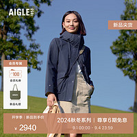 AIGLE 艾高 冲锋衣外套2024早秋新品GORE-TEX防风防雨透汽女 帝国深蓝 BE002 40(170/92A)