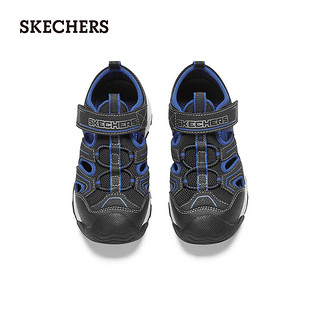 斯凯奇（Skechers）中大童魔术贴包头凉鞋407030L 海军蓝色/蓝色/NVBL 32码