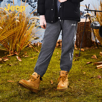 Jeep吉普童装男童裤子2024秋季儿童运动长裤户外帅气束脚卫裤 灰色 170cm 【身高165-175】