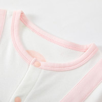 小猪班纳童装秋装儿童连体衣小童女童连体服宝宝春季休闲 冰淇淋粉 59cm