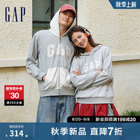 Gap女装2024初秋法式圈织软小熊logo连帽卫衣休闲上衣636659 灰色 165/84A(M) 亚洲尺码