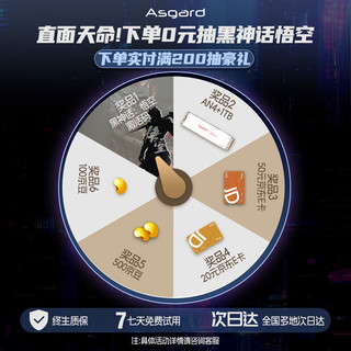 阿斯加特 女武神·瓦尔基里Ⅱ代 DDR5 6000 C28 32GB(16Gx2) 极夜黑 RGB灯条