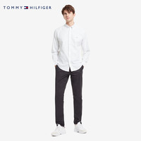 Tommy 男装纯棉商务通勤小绣标尖角扣合身长袖衬衫外套C8178A4322