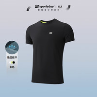 HLA海澜之家T恤春秋24新SUWUKOU联名印花短袖男HNTBW3W194A 黑色HE 185/100A 2XL165~180斤