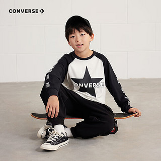 匡威（Converse）匡威儿童童装男童长裤2024秋季潮流裤子 正黑色 110/53