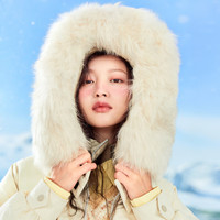雪中飞 SNOWFLYING【可拆卸狐狸大毛领】2024新款连帽时尚长款加厚女士羽绒服保暖
