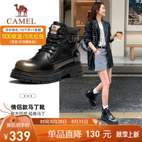 骆驼(CAMEL)王俊凯同款马丁靴工装高帮登山户外 G24W076601 夜黑色 38 夜黑色(女款)