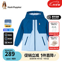 暇步士（Hush Puppies）童装儿童男大童冬季时尚休闲百搭加厚风衣外套 日食蓝C款 120cm