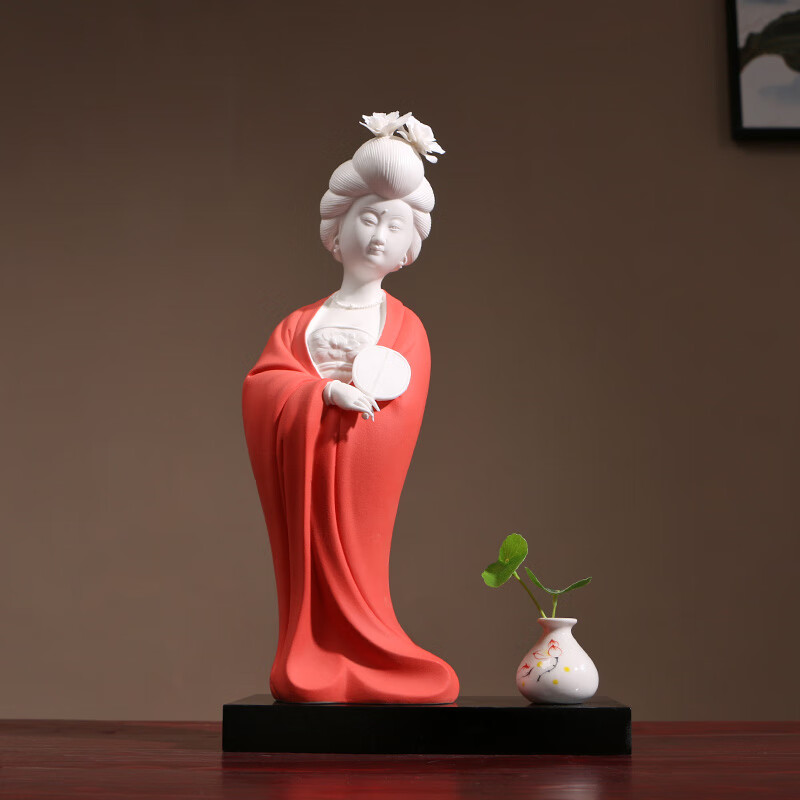毕方器物（BifongWare）唐朝贵妃陶瓷古典中式桌面人物摆件家居酒柜样板间装饰工艺品瓷器 唐韵款式一