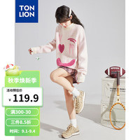 唐狮 TONLION毛衣女2024秋冬奶fufu慵懒毛衣圆领超好看粉色上衣TB 杏米色 M