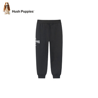 暇步士（Hush Puppies）童装儿童冬季裤子男女大童冬季简约时尚百搭一体绒长裤 钻石黑A款 160cm 偏大一码