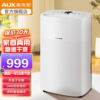 AUX 奥克斯 除湿机\/抽湿机\/适用60-120㎡除湿器 家用地下室吸湿器干燥机净化DP22A