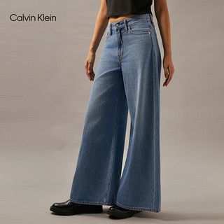 Calvin Klein Jeans24秋季女士经典ck复古怀旧纯棉低腰宽松牛仔裤J225431 1AA-牛仔浅蓝 27