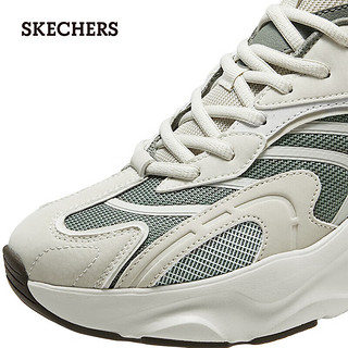 斯凯奇（Skechers）踏浪2024男女运动鞋老爹鞋轻质吸震118326 白色/灰色/WGY 41