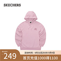 斯凯奇（Skechers）男女款宽松潮流舒适时尚百搭简约L324U099 香芋粉/04QT L