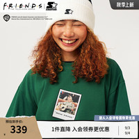 STARTER【老友记联名】T恤2024秋季新款100%棉男女宽松绿色短袖上衣 绿色