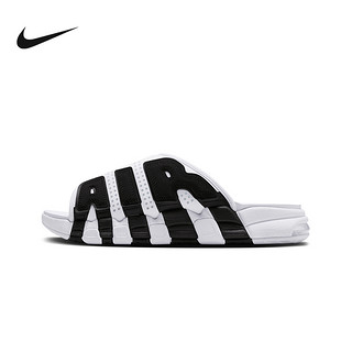 NIKE 耐克 Air More Uptempo Slide男黑白熊猫气垫拖鞋FB7818-100