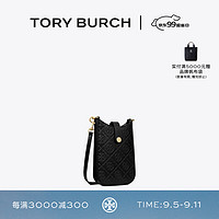 Tory Burch 汤丽柏琦 T MONOGRAM 手机斜挎包TB 158703 黑色 001 OS