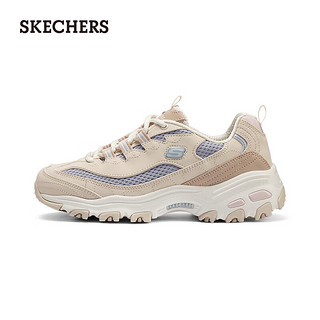 斯凯奇（Skechers）老爹鞋女时尚休闲鞋舒适896193 自然色/多彩色/NTMT 38