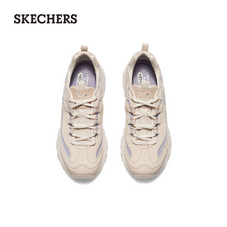 斯凯奇（Skechers）老爹鞋女时尚休闲鞋舒适896193 自然色/多彩色/NTMT 35.5