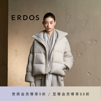 ERDOS 24秋冬时尚休闲风简约纯羊绒女士披肩围巾 大地驼 190cmX90cm