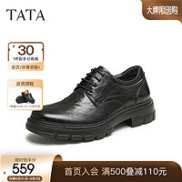 他她（TATA）商务正装皮鞋男士软底真皮高帮工装鞋2024秋MFD01CM4 黑色 41