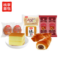 PLUS会员：桃李 巧乐角纯蛋糕面包组合 530g