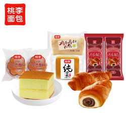 桃李 巧乐角纯蛋糕面包组合 530g