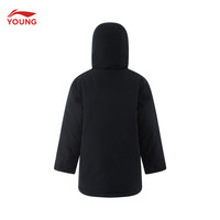 李宁 LI-NING李宁 LI-NING儿童羽绒服男小大童篮球系列宽松85%鸭绒中羽绒外套YYMU125 黑色-3 120