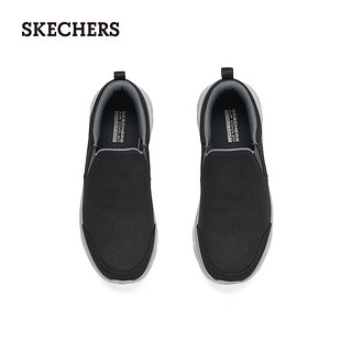 斯凯奇（Skechers）男士复古时尚健步鞋216802 黑色/灰色/BKGY 45