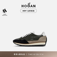 HOGAN【檀健次同款系列】HOGAN男鞋202486er系列H671运动休闲鞋 黑/棕 40.5 拍小一码