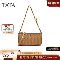 他她（TATA）2024冬时尚休闲女绗缝包X3369DX4 棕色 F