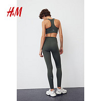 H&M【 MOVE DryMove™】女士裤干爽透气骑行运动长裤1202401 深卡其绿 155/64 XS