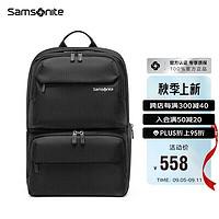 Samsonite 新秀丽 电脑包15.6英寸男女双肩背包书包商务背包旅行包36B 黑色