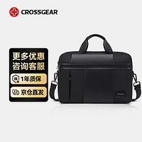 CROSSGEAR 十字勋章 十字商务公文包多隔层手提单肩斜挎包15.6英寸笔记本电脑包送男友