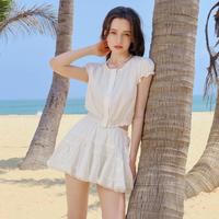 公主蓬蓬短裙24年夏季多层下摆蕾丝半身裙俏皮甜美小A裙