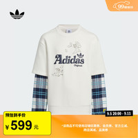 adidas花栗鼠奇奇蒂蒂印花运动卫衣男大童儿童秋冬阿迪达斯三叶草
