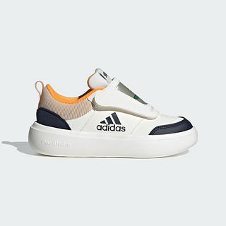 adidas PEMSLOU联名PARK ST休闲魔术贴运动鞋小童阿迪达斯轻运动 汉玉白/传奇墨水蓝/魔力浅褐 31码