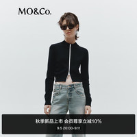 MO&Co.REEBOK联名2024秋新品运动时装拉链针织衫开衫MBD3CAR026