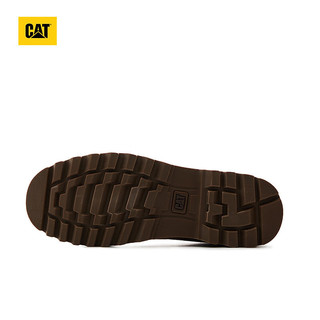 CAT 卡特彼勒 男士户外休闲工装中高帮防泼溅工装鞋 深棕色 39
