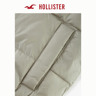 HOLLISTER24秋冬宽格绗缝半高领棉服马甲外套 男 KI332-4092 米白色 XS (170/84A)