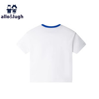 allo&lugh阿路和如2024夏季童装男童短袖t恤卡通纯棉帅气休闲上衣男宝 蓝色 150cm