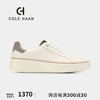 colehaan/歌涵 女士休闲鞋 24年秋季休闲厚底牛皮革休闲鞋W31390 白色 35