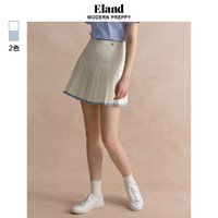 ELAND衣恋时尚半身裙女百褶裙牛仔裙A字裙短裙夏季 象牙白/白色(39)Ivory S/160