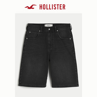 HOLLISTER24秋季美式舒适宽松五分牛仔短裤 男 KI328-4108 黑色 26 165/66A